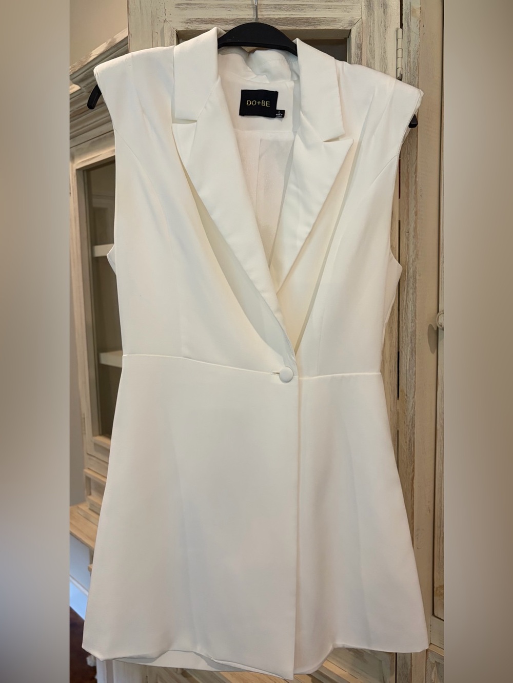 DO+BE Ivory Sleeveless Blazer Dress